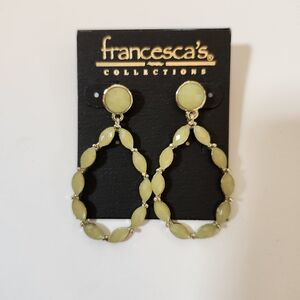 Francesca's Collections Gold tone and Olive Pierced Earrings